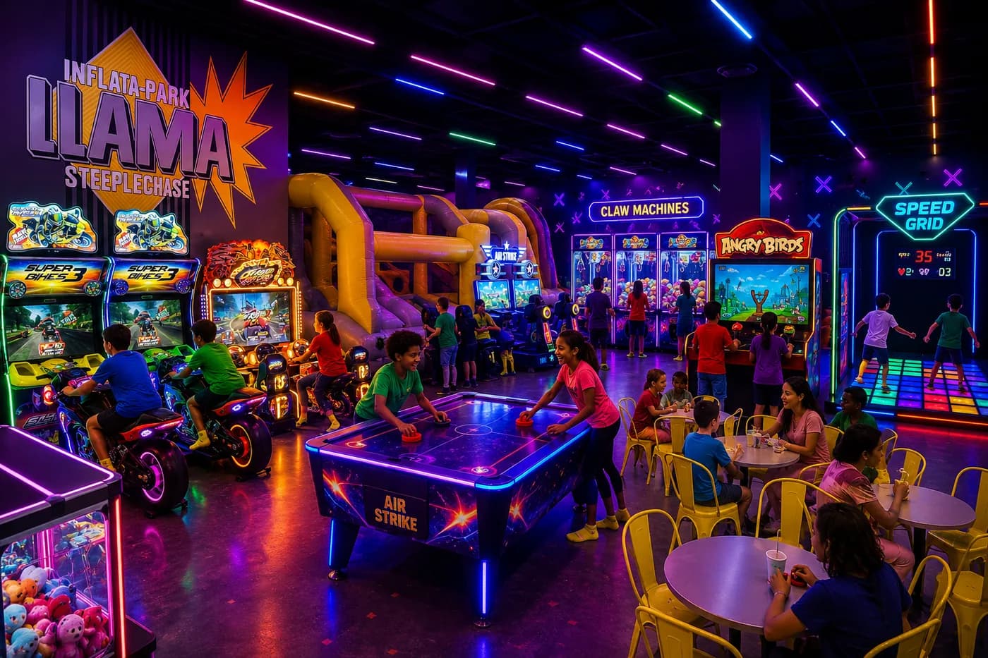 Arcade at Super Llama Inflatable Park