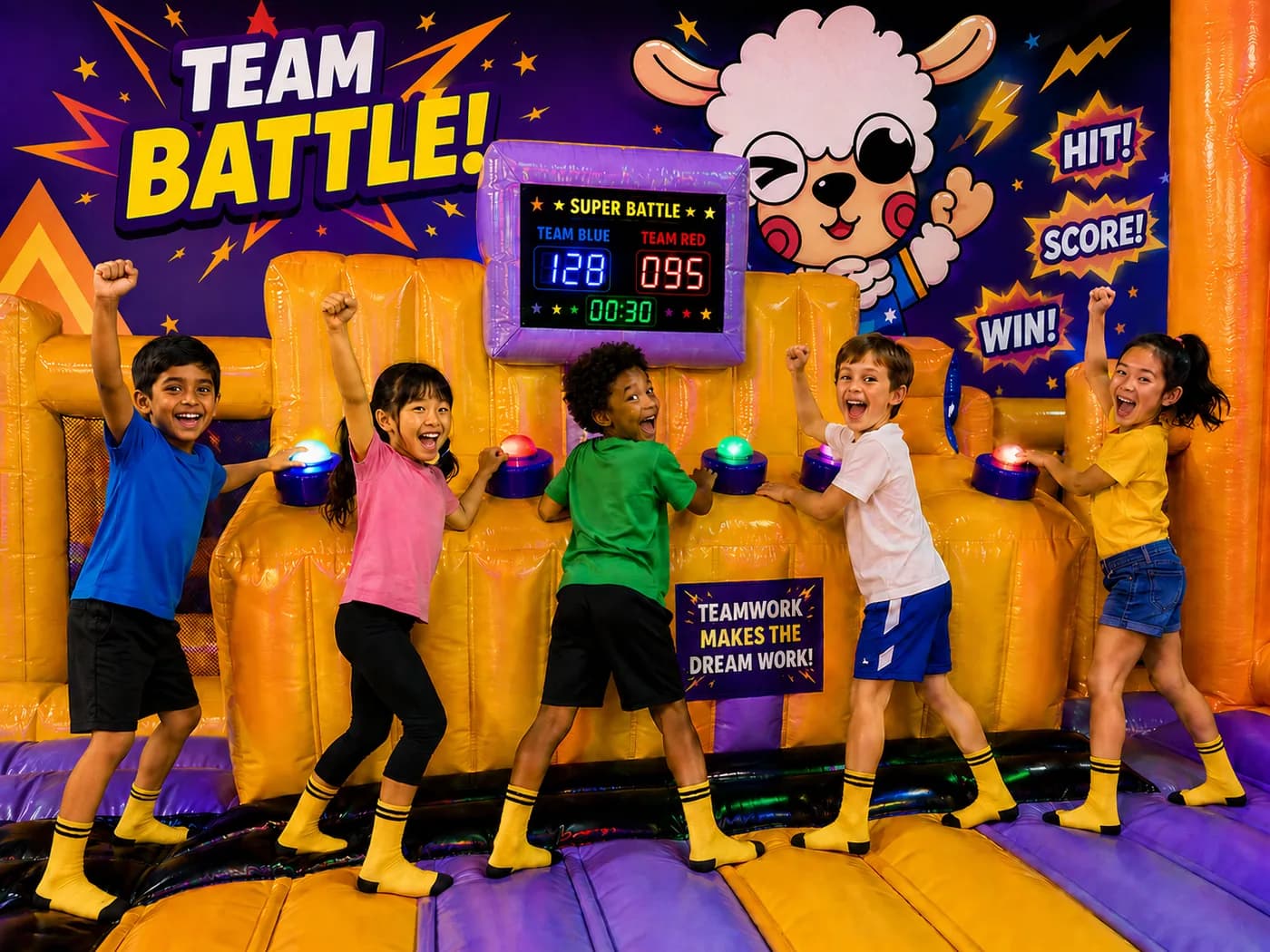 Kids group event at Super Battle attraction
